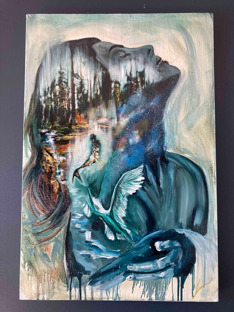 01_JeanneBeaudry_Bluevibration_20x30inches Blue vibration